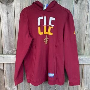 Cleveland Cavaliers Combine Under Armour Maroon Hoodie with Yellow Details